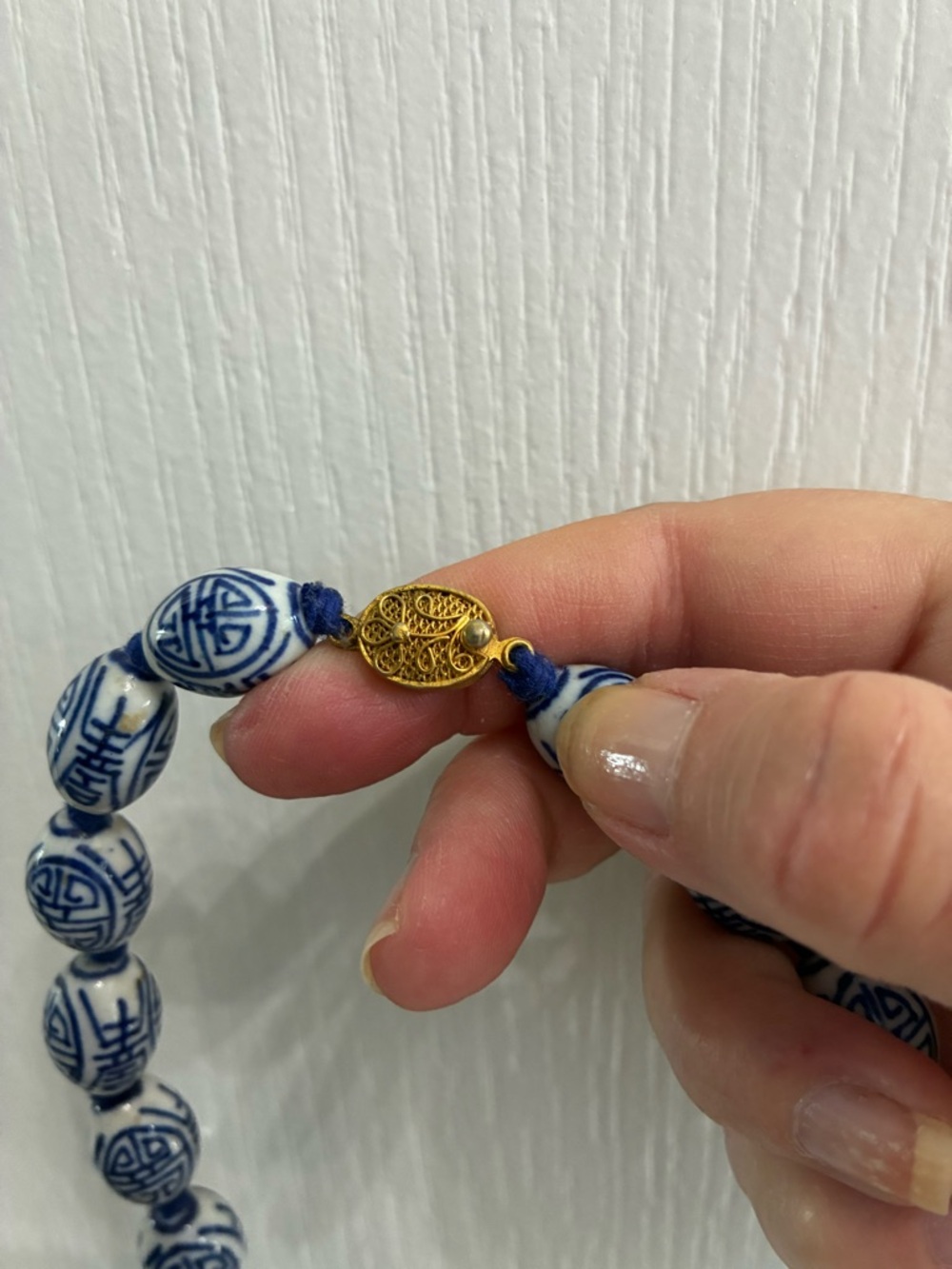 Vintage  Japanese cloisonné necklace - Picture 3 of 3